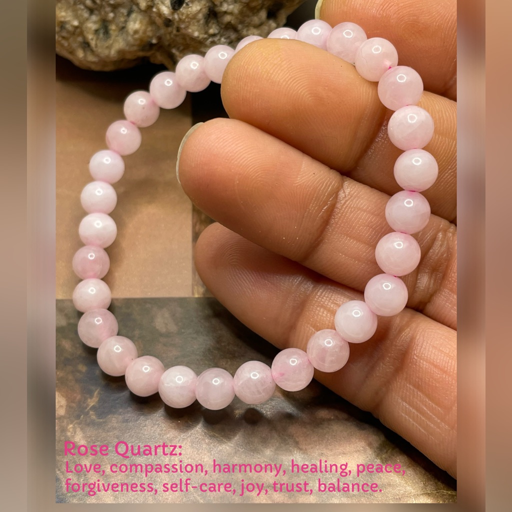 Rose Quartz Bracelet Natural Gemstone Bracelet
